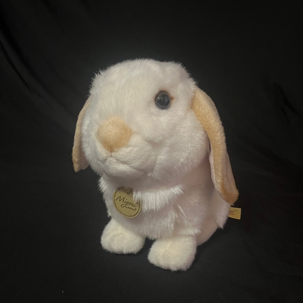Mignon Cream and White Plush Bunny